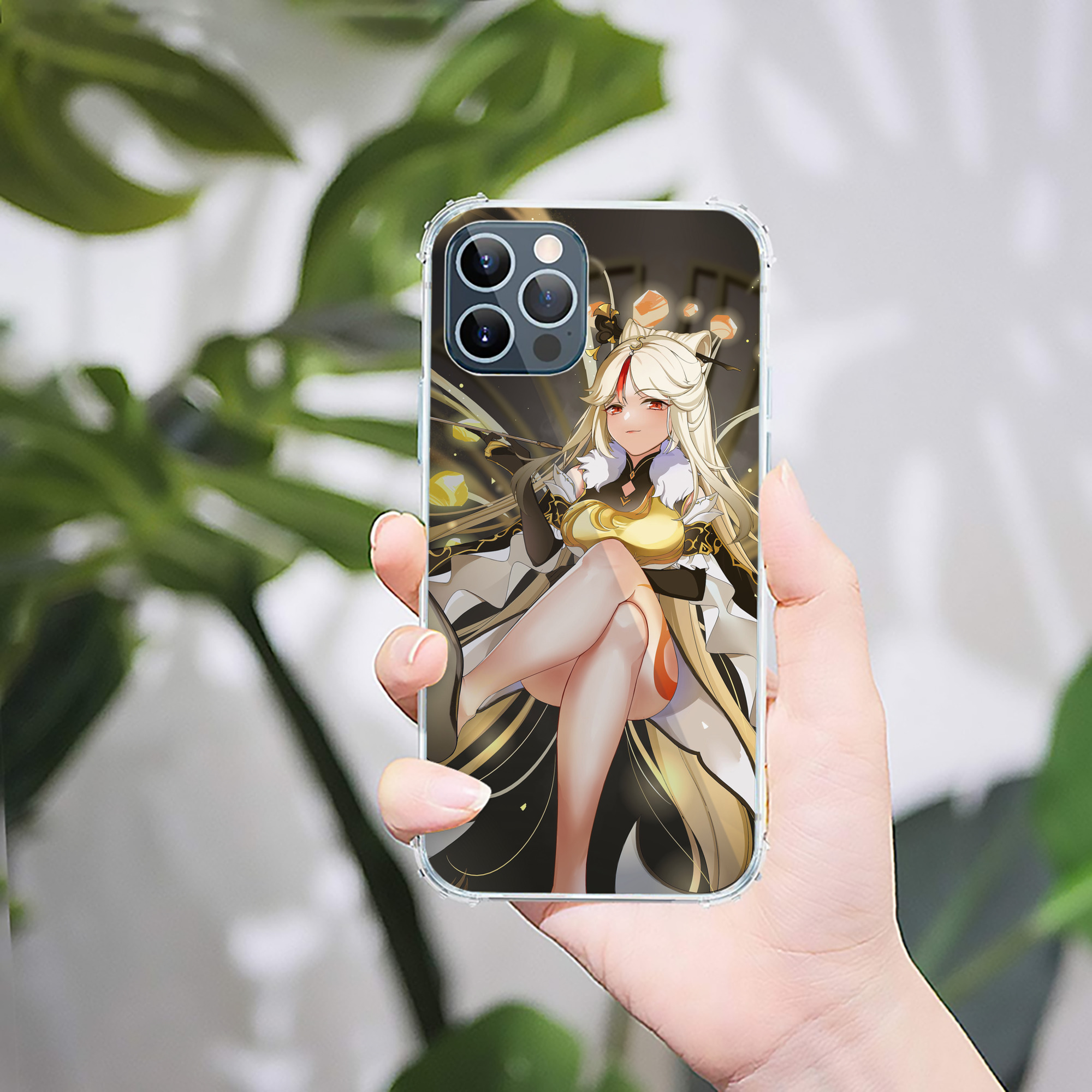 げんし神 genshin 【iPhone 12シリーズ対応】透明スマホケース（クリアソフトケース）